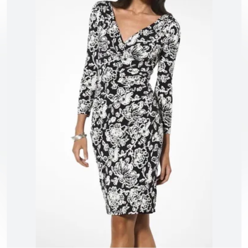 Lauren Ralph Lauren Dress Size 8 Faux Wrap